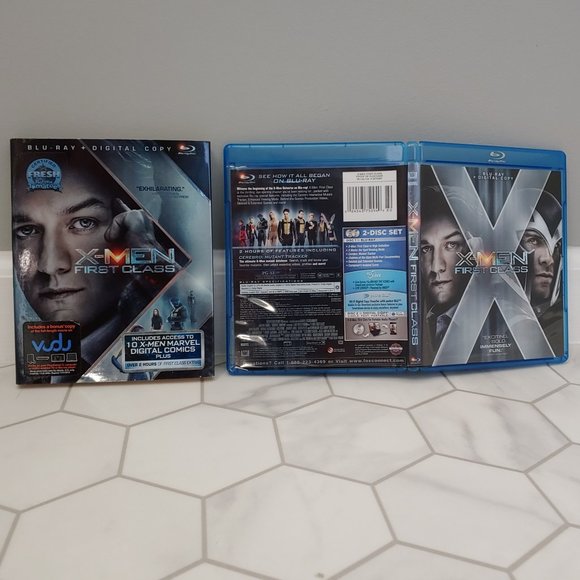 Excellent Used Condition X-Men First Class Blu-Ray, DVD and Digital Copy Discs - Picture 3 of 4